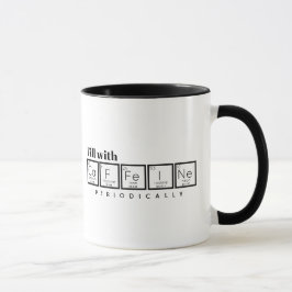 Periodisch mit Coffein füllen Tasse