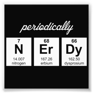 Periodisch Nerdy Element Symbole Fotodruck