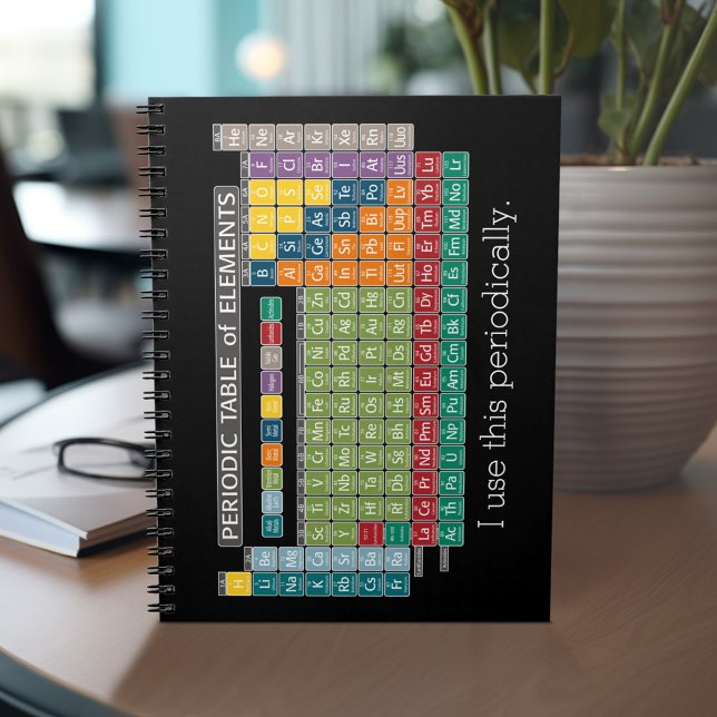 Periodisch Periodische Elementübersicht - Studiere Notizblock (Personalized notebook with Periodic Table of Elements - can customize completely)