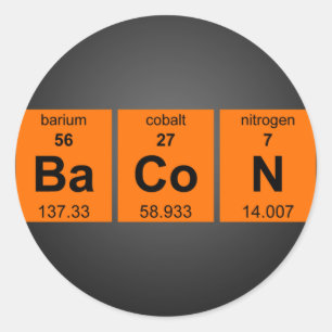 Periodische BaCoN Stickers $9,95 (20 Pack)