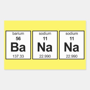 Periodische BaNa-Tabelle Rechteckiger Aufkleber