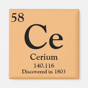 Periodische Cerium-Tabelle Magnet