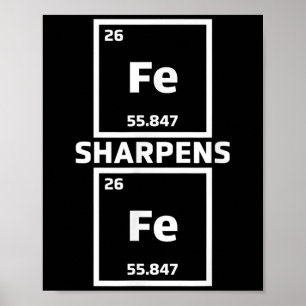 Periodische Elemente aus motivierend Eisen Poster