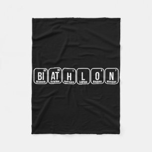 Periodische Elemente Nerd Geschenk Funny Biathlon Fleecedecke