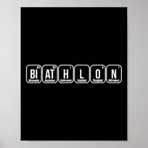 Periodische Elemente Nerd Geschenk Funny Biathlon Poster
