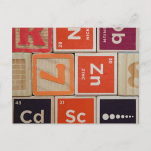 Periodische Elemente Zink Wissenschaft Postkarte