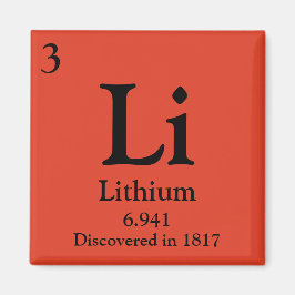 Periodische Lithiumtabelle Magnet