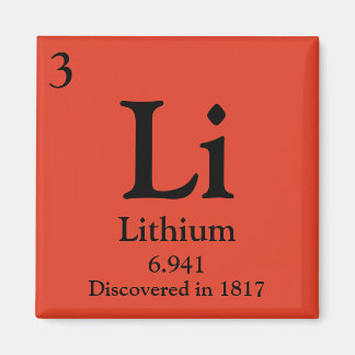 Periodische Lithiumtabelle Magnet
