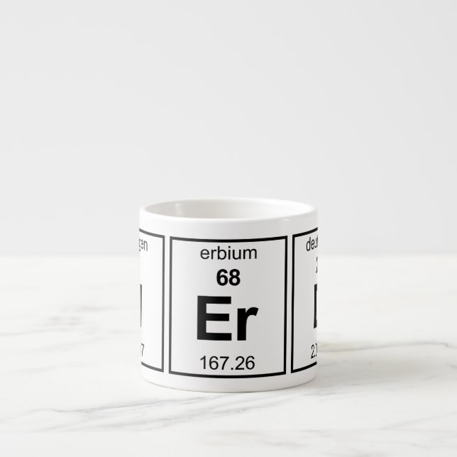 Periodische Nerd-Tabelle Espressotasse (Vorderseite)