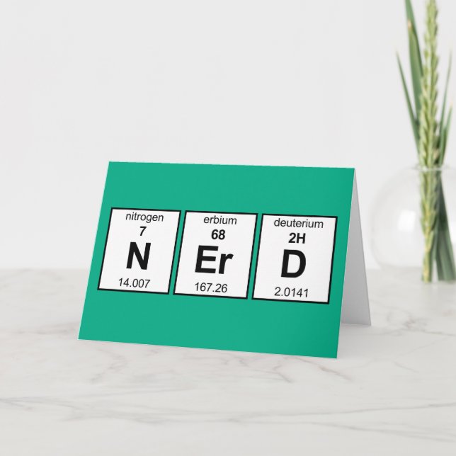 Periodische Nerd-Tabelle Karte (Vorderseite)