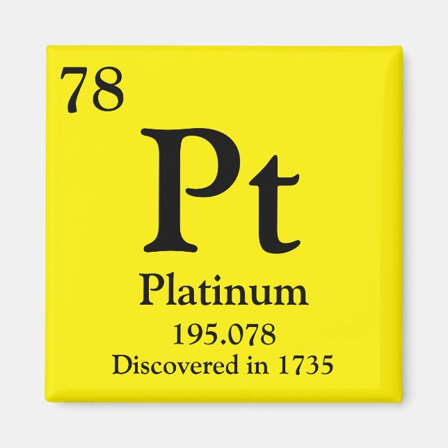 Periodische Platintabelle Magnet (Vorne)