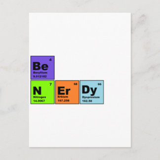 Periodische Produkte für Table Nerdy Postkarte