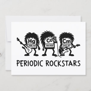 Periodische Rockstars Chemie Humor Dankeskarte