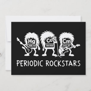Periodische Rockstars Chemie Humor Dankeskarte