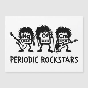 Periodische Rockstars Chemie Humor Magnetkarte