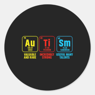 Periodische Sensibilisierung für Autismus Runder Aufkleber