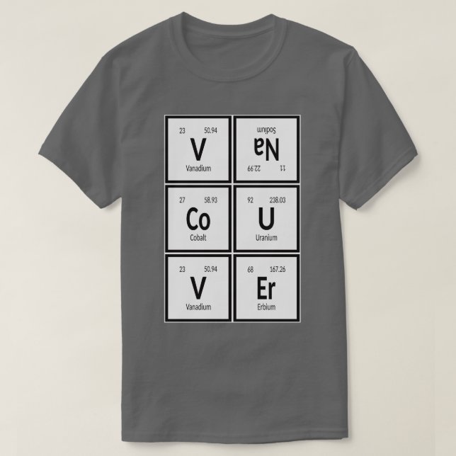 Periodische Tabelle 1 von Vancouver City T-Shirt (Design vorne)