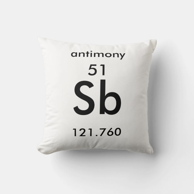 Periodische Tabelle 51 Antimonenpilz Kissen (Vorderseite)