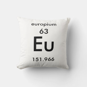 Periodische Tabelle 63 Europium Pillow Kissen