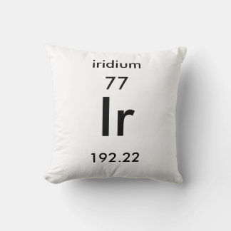 Periodische Tabelle 77 Iridium Pillow Kissen