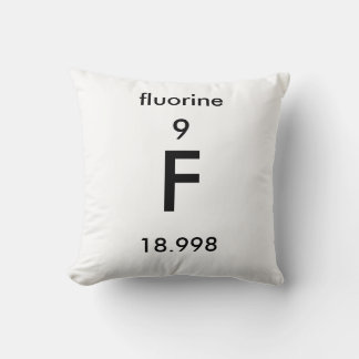 Periodische Tabelle 9 Fluor Pillow Kissen