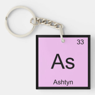 Periodische Tabelle "Ashtyn Name Chemistry Element Schlüsselanhänger
