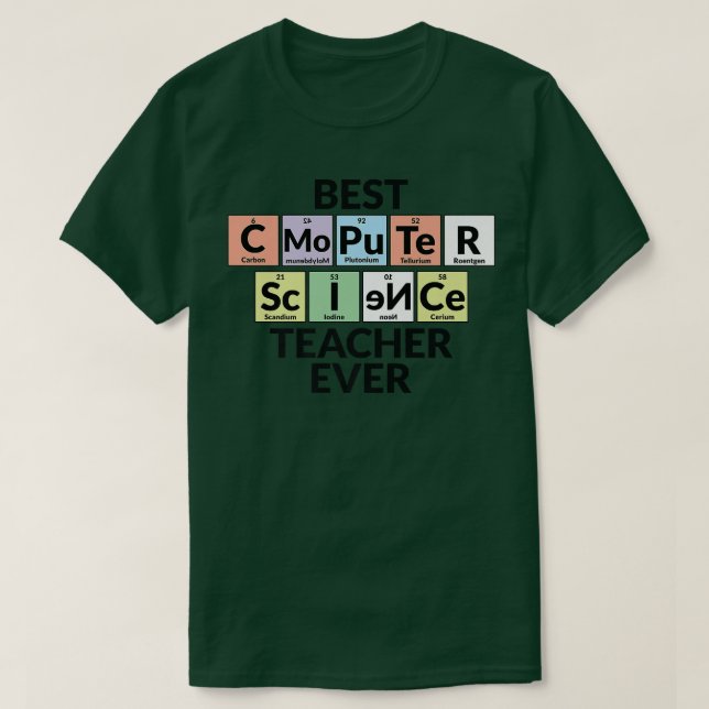 Periodische Tabelle - Bester Informatiklehrer je T-Shirt (Design vorne)