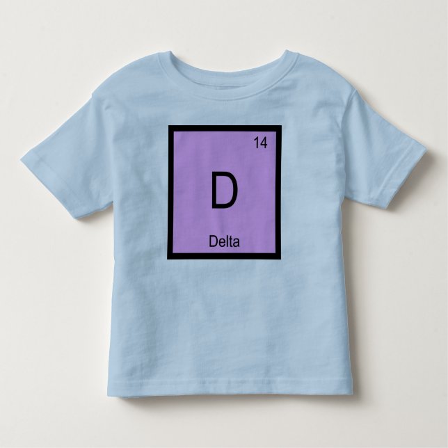 Periodische Tabelle "Delta Name Chemistry Element" Kleinkind T-shirt (Vorderseite)