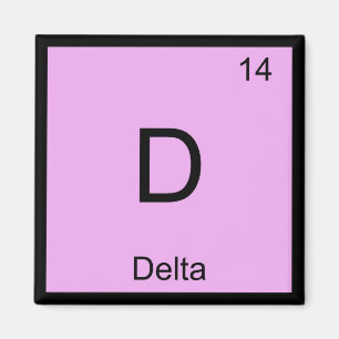 Periodische Tabelle "Delta Name Chemistry Element" Magnet
