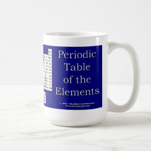 Periodische Tabelle der Element-Tasse - Blau Kaffeetasse