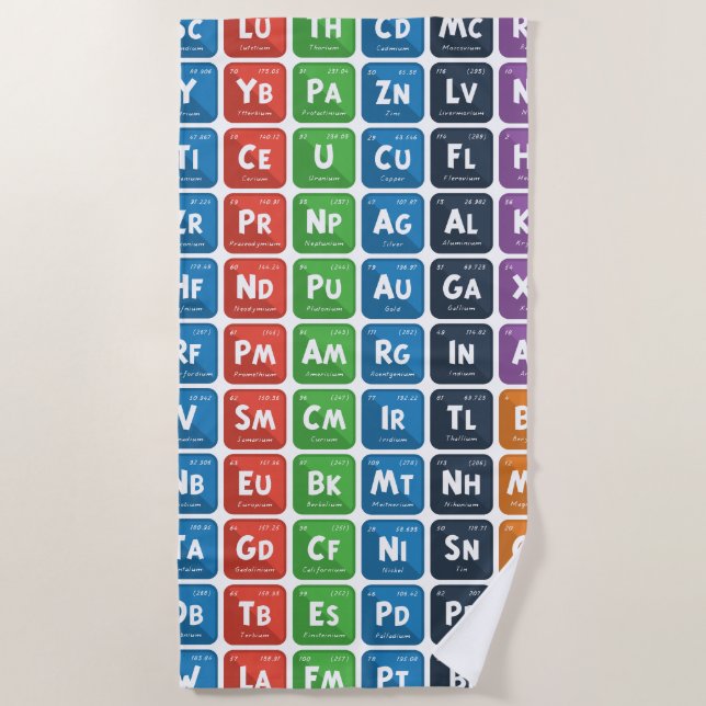 Periodische Tabelle der Elemente 3 Strandtuch (Vorderseite)