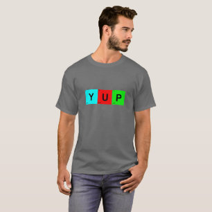 Periodische Tabelle der Elementquadrate im YUP T-Shirt