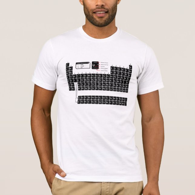 Periodische Tabelle des Element-T - Shirt (Vorderseite)