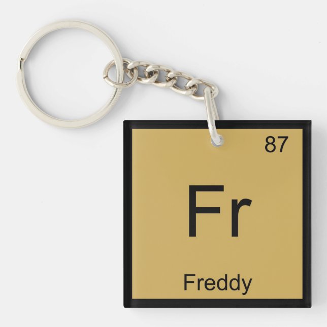 Periodische Tabelle "Freddy Name Chemistry Element Schlüsselanhänger (Vorderseite)