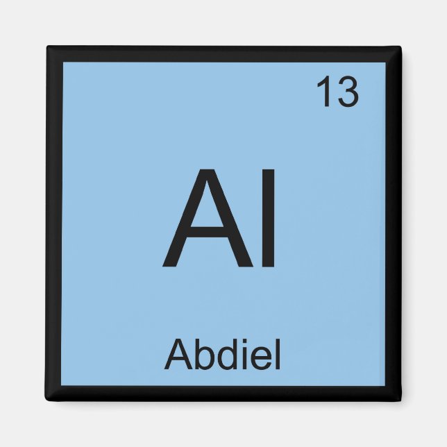 Periodische Tabelle für Aaron Name Chemistry Eleme Magnet (Vorne)