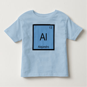 Periodische Tabelle für Alejandro Name Chemistry E Kleinkind T-shirt