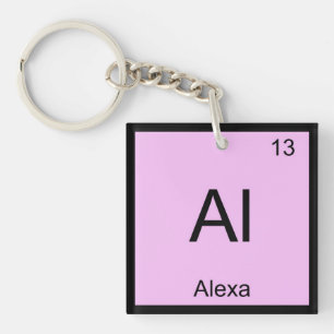 Periodische Tabelle für Alexa Name Chemistry Eleme Schlüsselanhänger