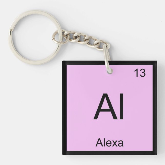 Periodische Tabelle für Alexa Name Chemistry Eleme Schlüsselanhänger (Vorderseite)
