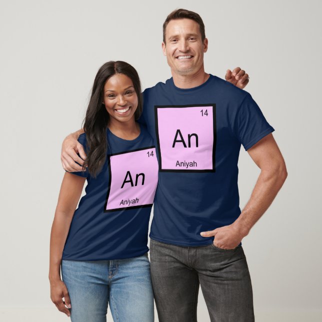 Periodische Tabelle für Aniyah Name Chemistry Elem T-Shirt (Unisex)