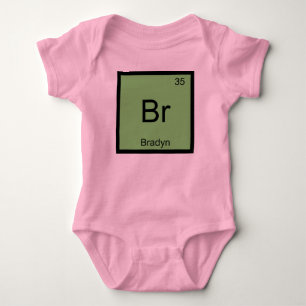 Periodische Tabelle für Bradyn Name Chemistry Elem Baby Strampler