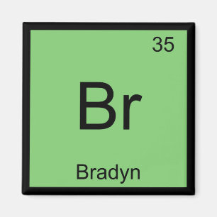 Periodische Tabelle für Bradyn Name Chemistry Elem Magnet