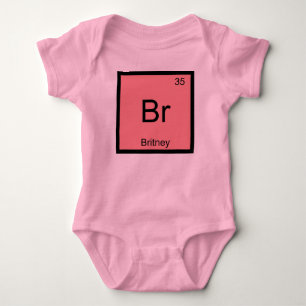 Periodische Tabelle für Britney Name Chemistry El Baby Strampler