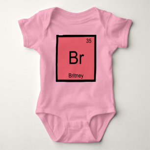 Periodische Tabelle für Britney Name Chemistry Ele Baby Strampler