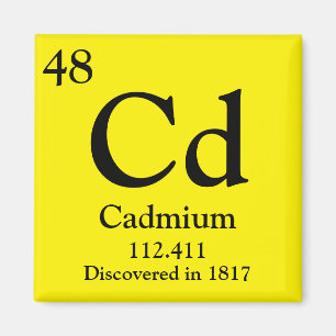 Periodische Tabelle für Cadmium Magnet