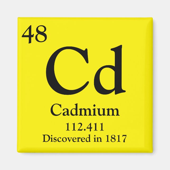 Periodische Tabelle für Cadmium Magnet (Vorne)