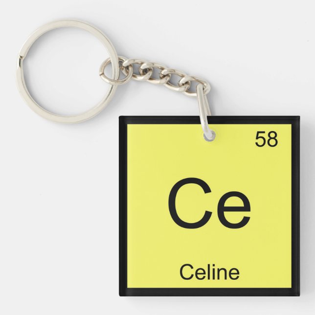 Periodische Tabelle für Celine Name Chemistry Elem Schlüsselanhänger (Vorderseite)
