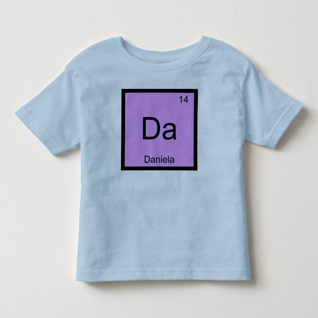 Periodische Tabelle für Daniela Name Chemistry Ele Kleinkind T-shirt (Vorderseite)
