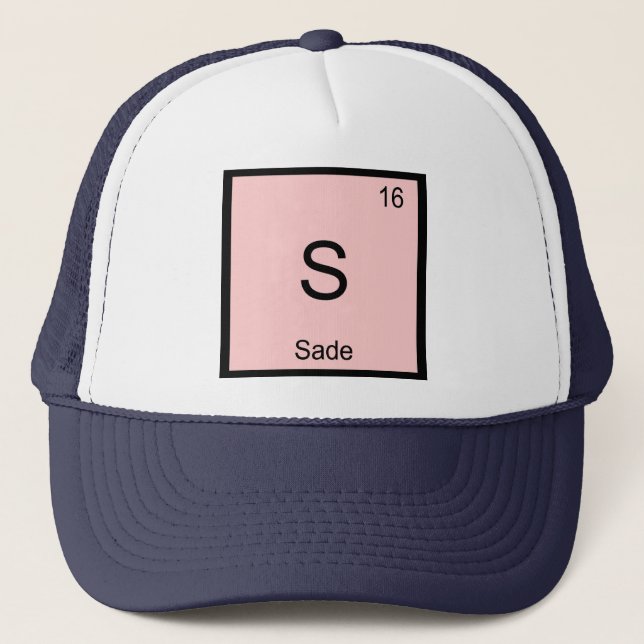 Periodische Tabelle für das Element "Sade Name Che Truckerkappe (Vorderseite)