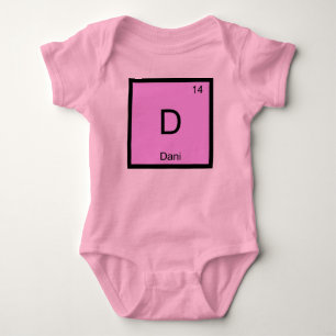 Periodische Tabelle für die Dani Name Chemistry El Baby Strampler