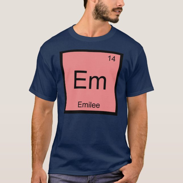 Periodische Tabelle für Emileenname Chemistry Elem T-Shirt (Vorderseite)